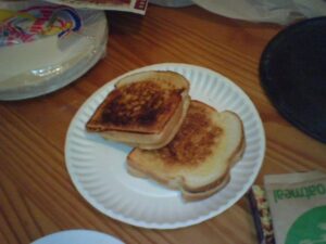 Grilled cheese on a plate